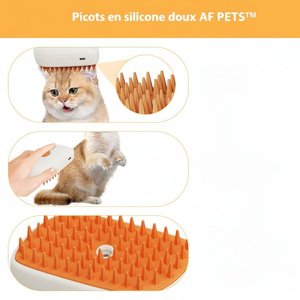 Brosse à Vapeur 3-en-1 pour chien & chat AF PETS™ 